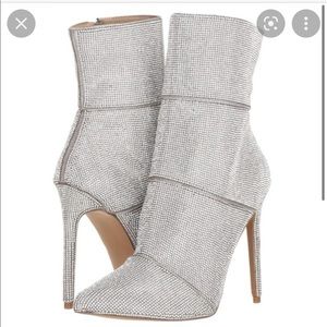 Steve Madden Catwalk Rhinestone booties Sz 8